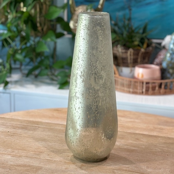 Anthropologie Dimpled Mercury Glass Vase, Large - Picture 2 of 5